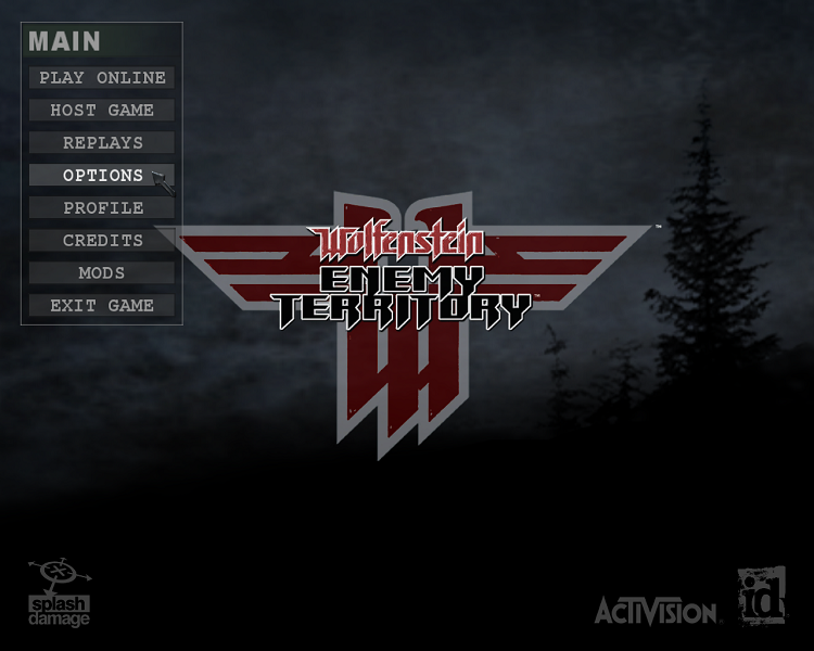 main in game menu