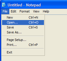 select open a file
