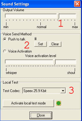 the main sounds setting menu
